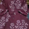 women cotton brownish maroon kurta pant set