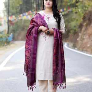 classic cotton dupatta set