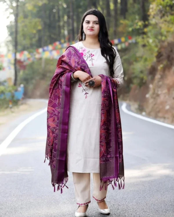 classic cotton dupatta set