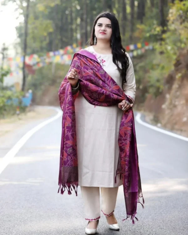 classic cotton dupatta set