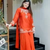 elegant pink embellished kurta set with dupatta
