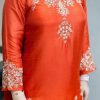 elegant pink embellished kurta set with dupatta