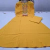 zariya mustard kurta set – embroidered elegance