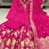 banarasi chanderi anarkali dupatta set