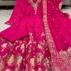 banarasi chanderi anarkali dupatta set