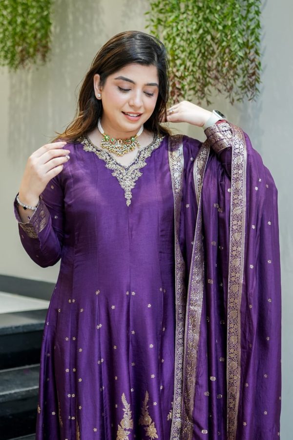 banarasi chanderi anarkali dupatta set (copy)