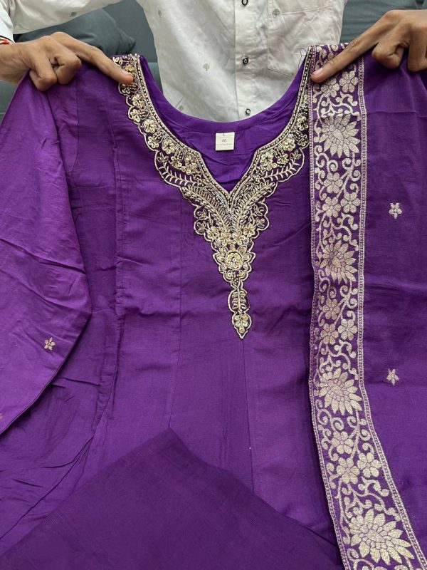 banarasi chanderi anarkali dupatta set (copy)