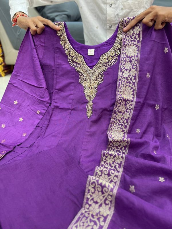banarasi chanderi anarkali dupatta set (copy)