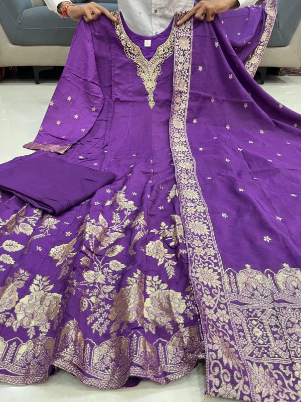 banarasi chanderi anarkali dupatta set (copy)