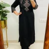 red embroidered straight cut salwar dupatta set (copy)