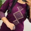aline kurti pattern paired with ankle length pant kurta set
