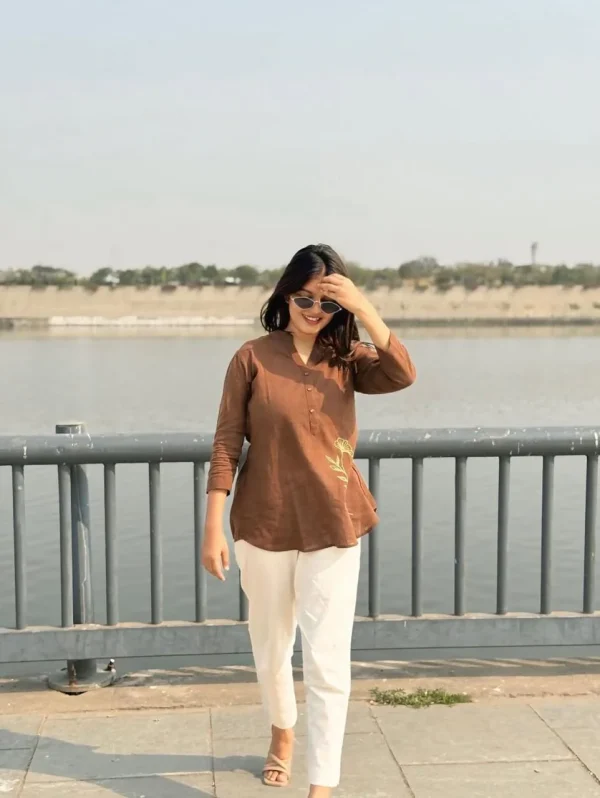 dark brown jeans