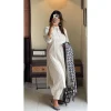 minimal ivory festive dupatta set