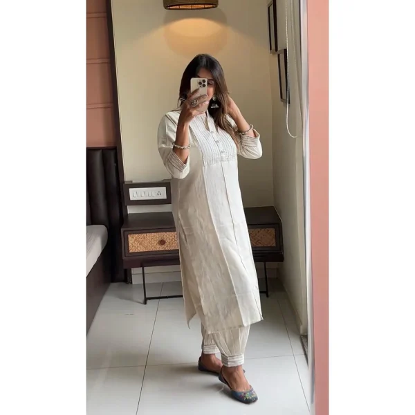 minimal ivory festive dupatta set