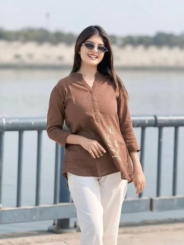 dark brown jeans