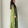 pure cotton discharge print kaftan style kurta set