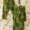 pure cotton discharge print kaftan style kurta set