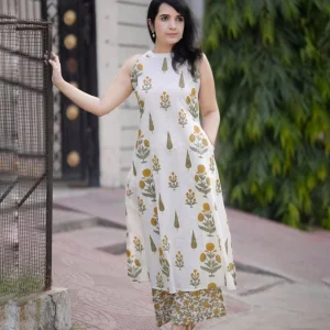 premium floral fine cotton flex palazzo kurta set