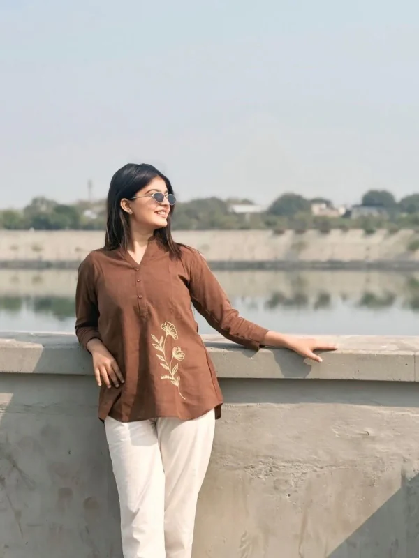 dark brown jeans