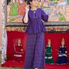 pure cotton discharge print kaftan style kurta set (copy)