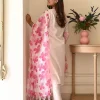 blush pink floral cotton dupatta set