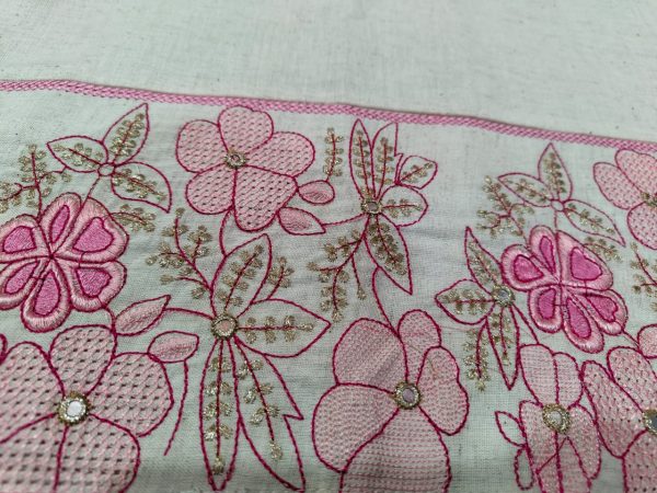 blush pink floral cotton dupatta set