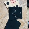 black cotton kurta dupatta set