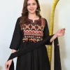 black embroidered dupatta set