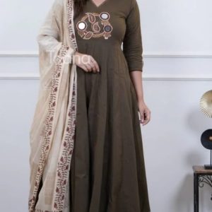 black embroidered dupatta set