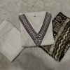 beige & brown ethnic printed dupatta set