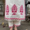 ivory floral embroidered dupatta set