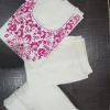 ivory floral embroidered dupatta set