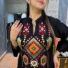 black embroidered ethnic co ord set