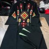 black embroidered ethnic co ord set