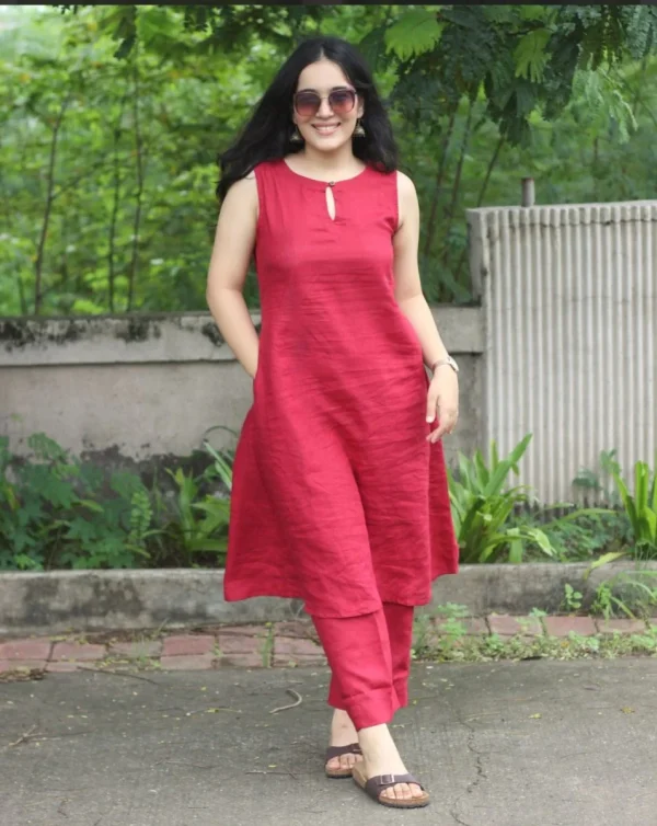 classic pink everyday cotton kurta set (copy)