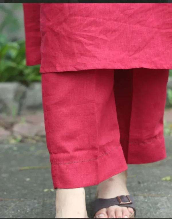classic pink everyday cotton kurta set (copy)