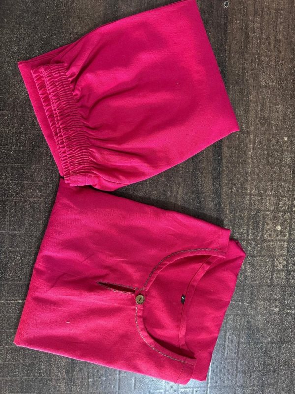 classic pink everyday cotton kurta set (copy)