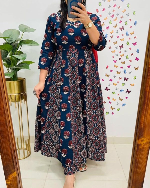 gulnaar red printed with dupatta set (copy)