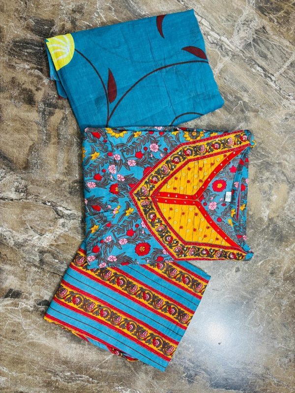 elegant pure cotton embroidered kurta set (copy)