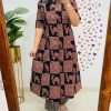 women's printed cotton anarkali dupatta set (copy)