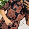 black premium jaipuri floral fine cotton co ord set