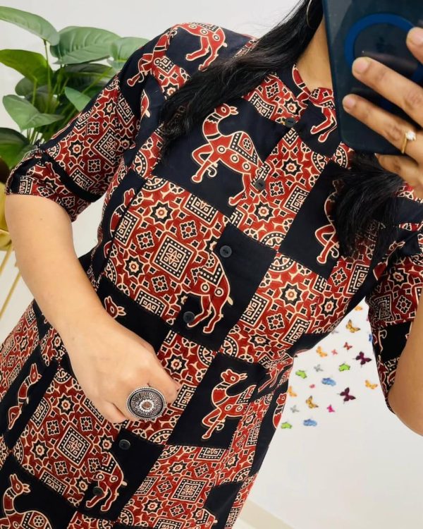 black premium jaipuri floral fine cotton co ord set
