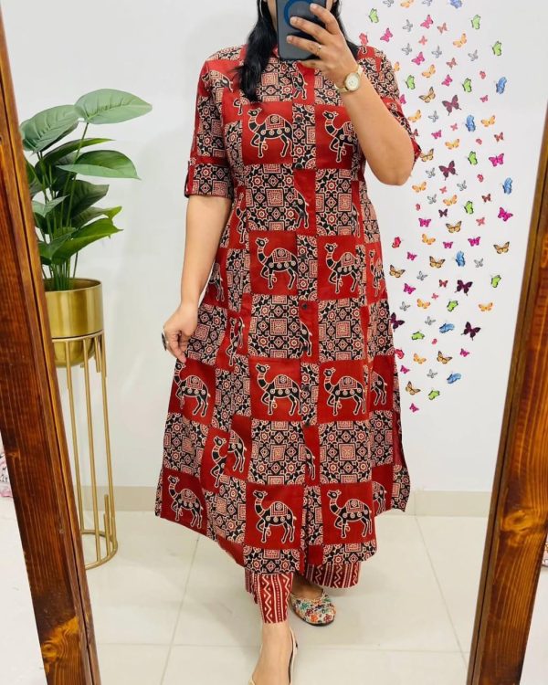 red premium jaipuri floral fine cotton co ord set red premium jaipuri floral fine cotton co ord set