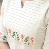 classy cotton flex off white kurta set