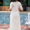 classy cotton flex off white kurta set