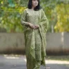 women green ajrak dupatta set (copy)