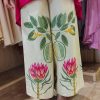 vibrant rani colour short kurti & botanical palazzo co ord set