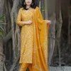 women cotton green dupatta set (copy)
