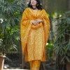 women cotton green dupatta set (copy)