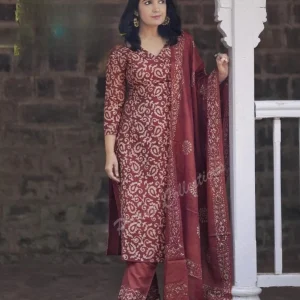 women cotton yellow dupatta set (copy)